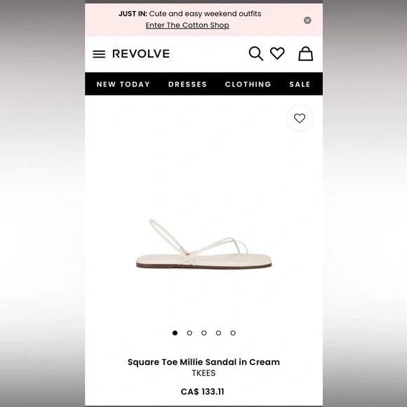 TKEES Cream Strappy Sandals - Picture 4 of 6